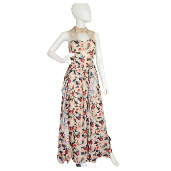 Joyfolie Dresses & Skirts - Joyfolie Floral Maxi Dress Size L